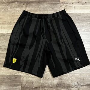 NWT Puma Ferrari Black and Gray Men's Athletic Shorts